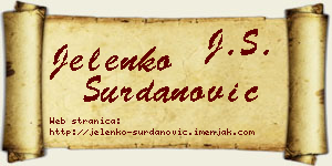 Jelenko Surdanović vizit kartica